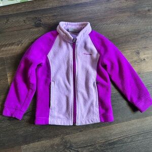 Girls Columbia Purple and Lavender Fleece Jacket